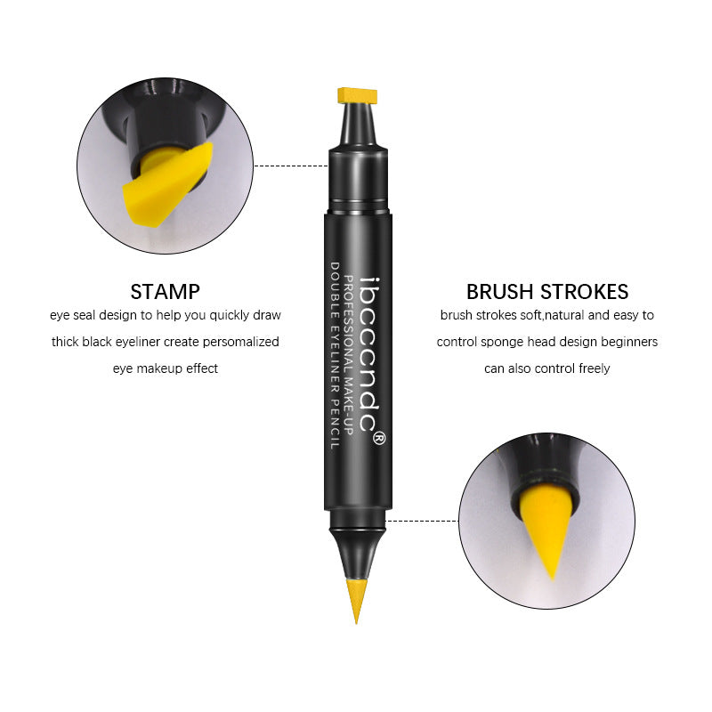 Double-Ended Waterproof Eyeliner Stamp Pen