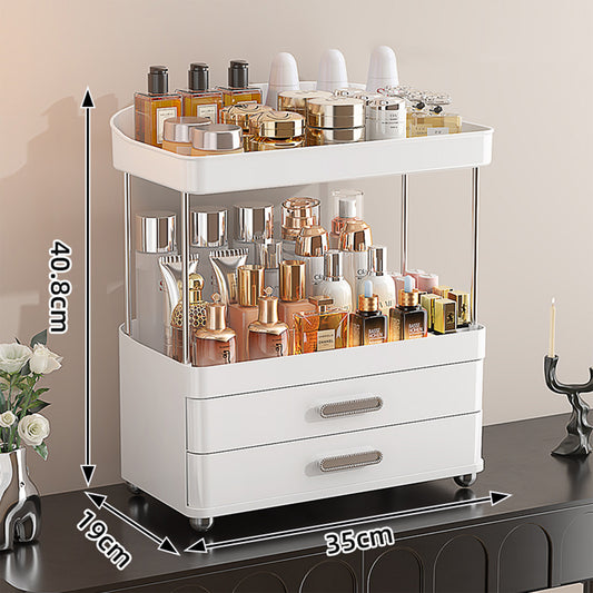 2-Drawer 4-Tier Makeup & Vanity Organizer