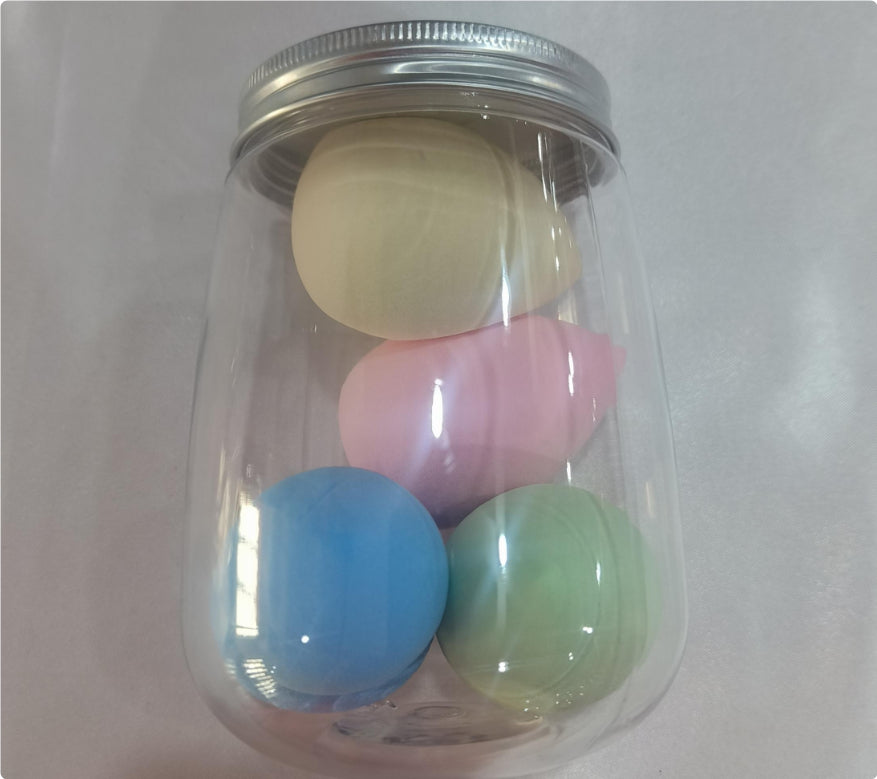 Canned Beauty Egg Set – Makeup Sponge & Powder Puff
