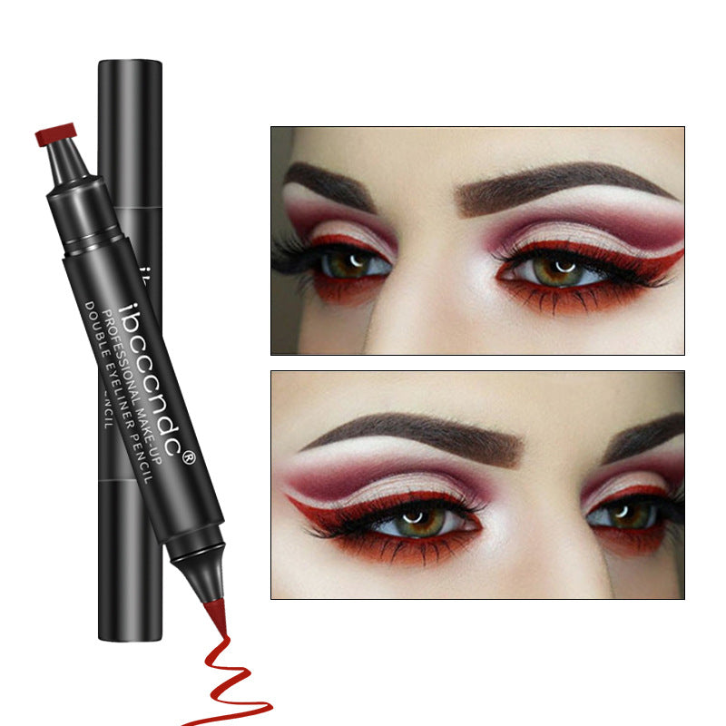 Double-Ended Waterproof Eyeliner Stamp Pen