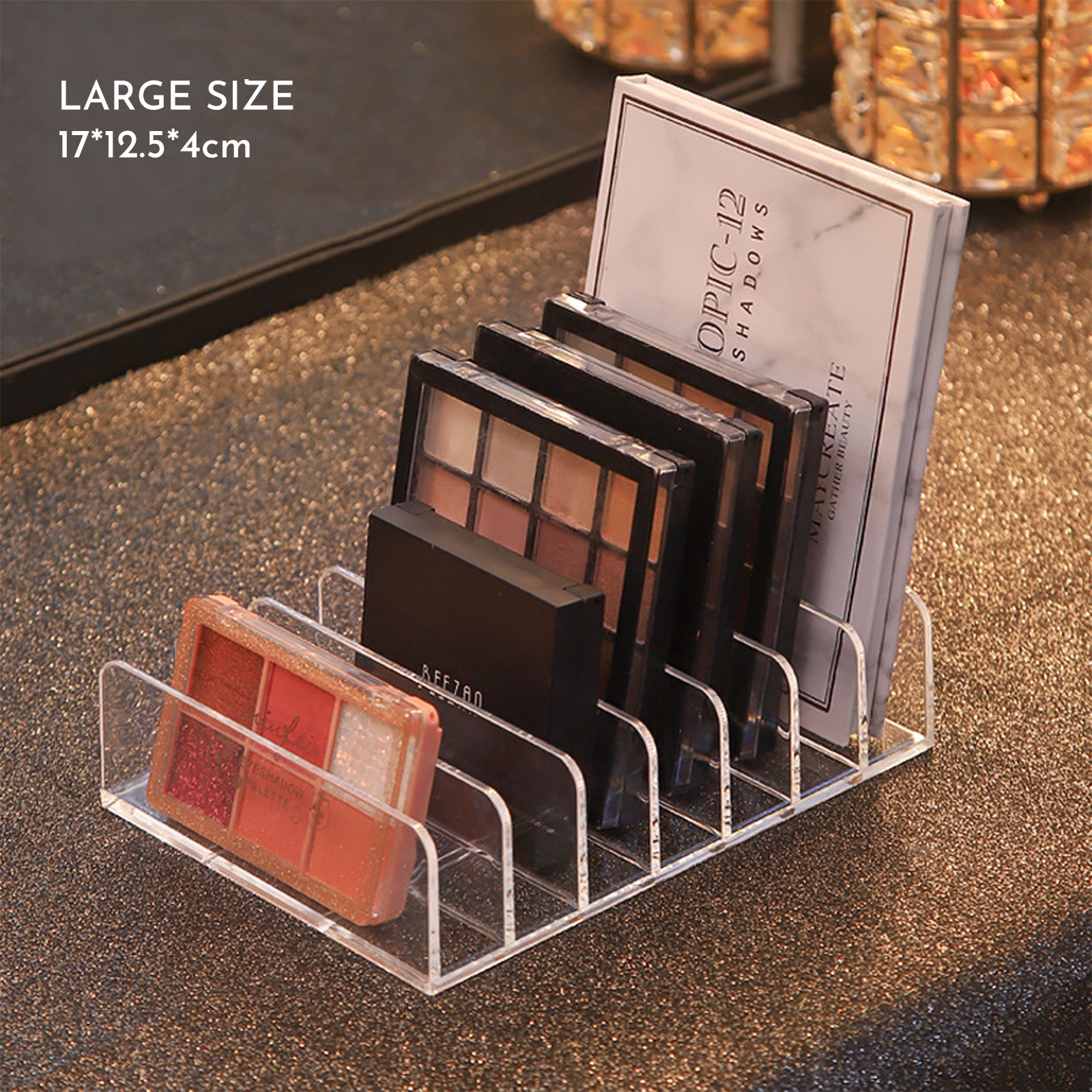 Acrylic 7-Slot Makeup Organizer