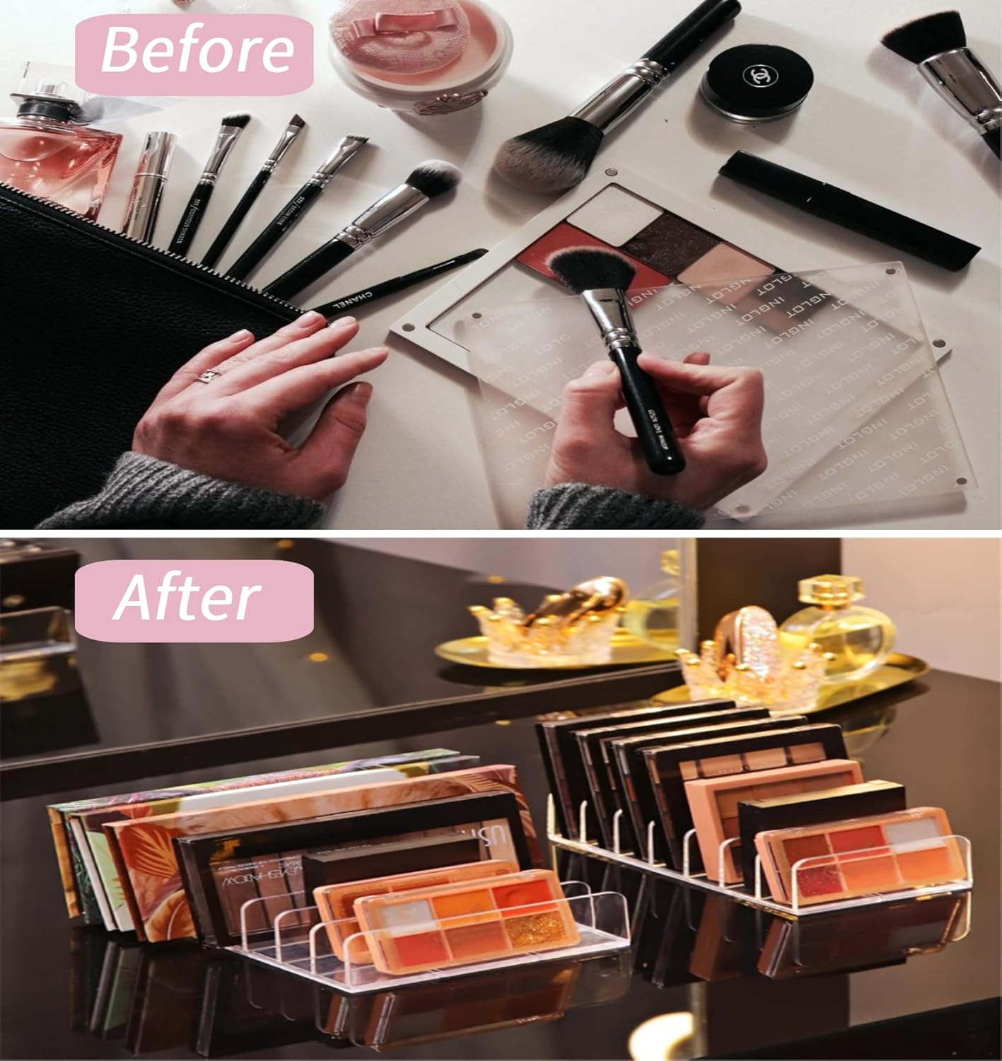 Acrylic 7-Slot Makeup Organizer