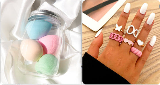 Canned Beauty Egg Set – Makeup Sponge & Powder Puff