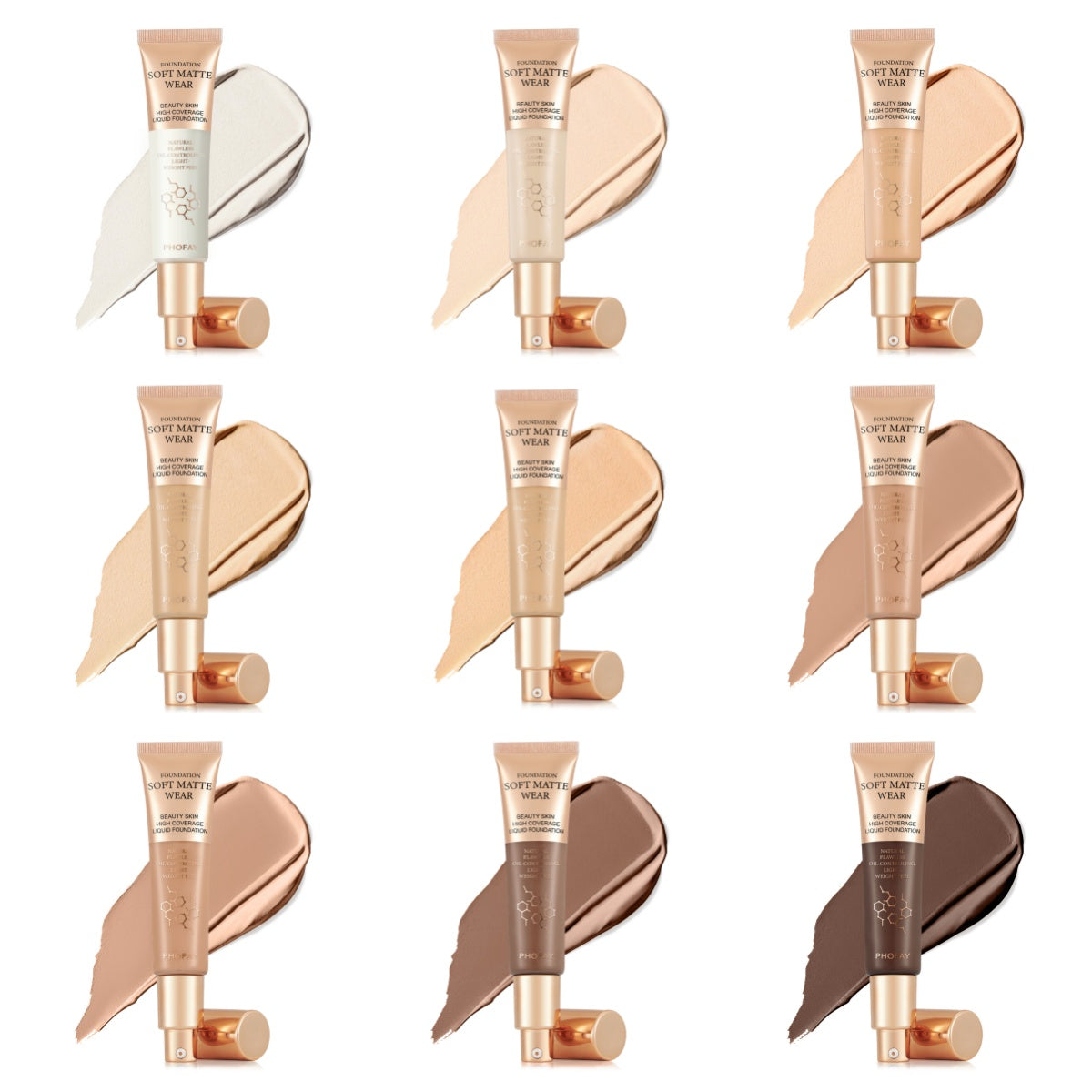 PHOFAY Full Coverage Matte Foundation (30ml)