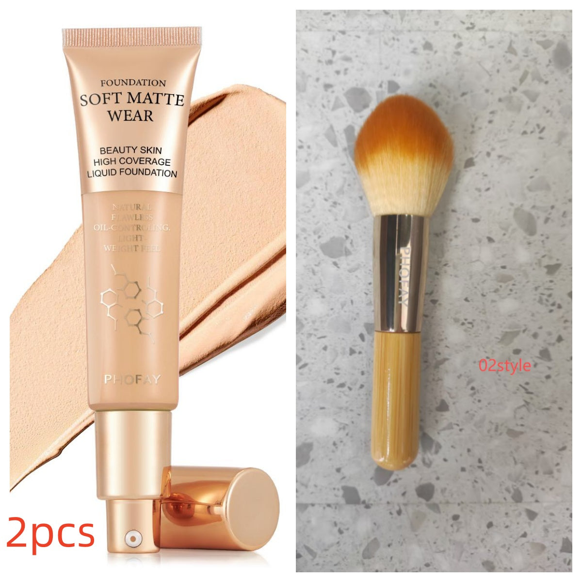 PHOFAY Full Coverage Matte Foundation (30ml)
