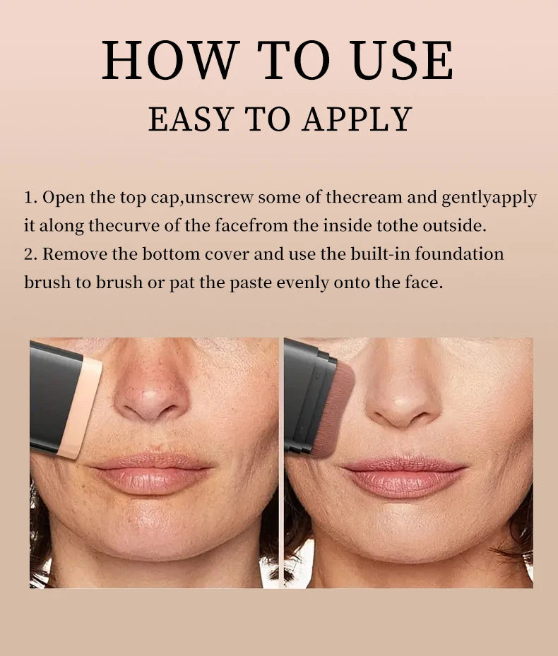 O'cheal Two In One Concealer Foundation Stick Facial Matte Waterproof Bronzer Contouring Face Coverage Moisturizing Makeup Cream