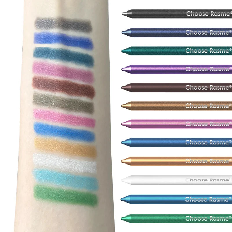 CHOOSE RASME 12 Color Glitter Eyeliner Stick Set