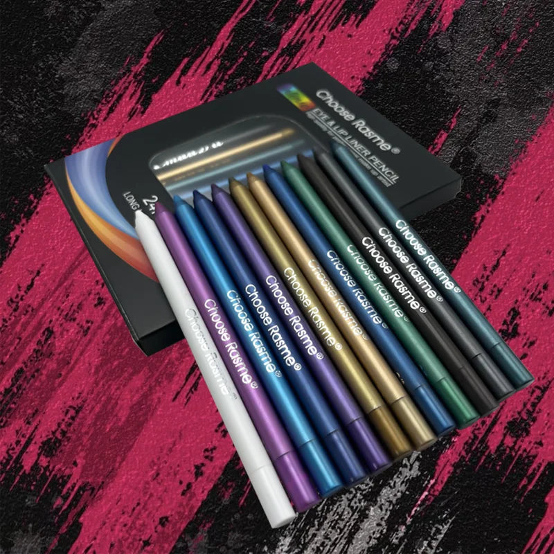 CHOOSE RASME 12 Color Glitter Eyeliner Stick Set