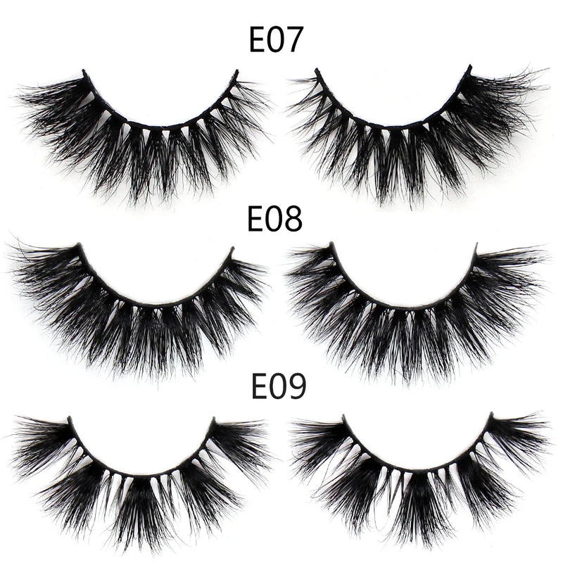 FOXESJI Lashes 3D Mink Eyelashes Natural Long Fluffy Dramatic Strip Eye Lashes Eyelash Extension Soft False Eyelashes Makeup