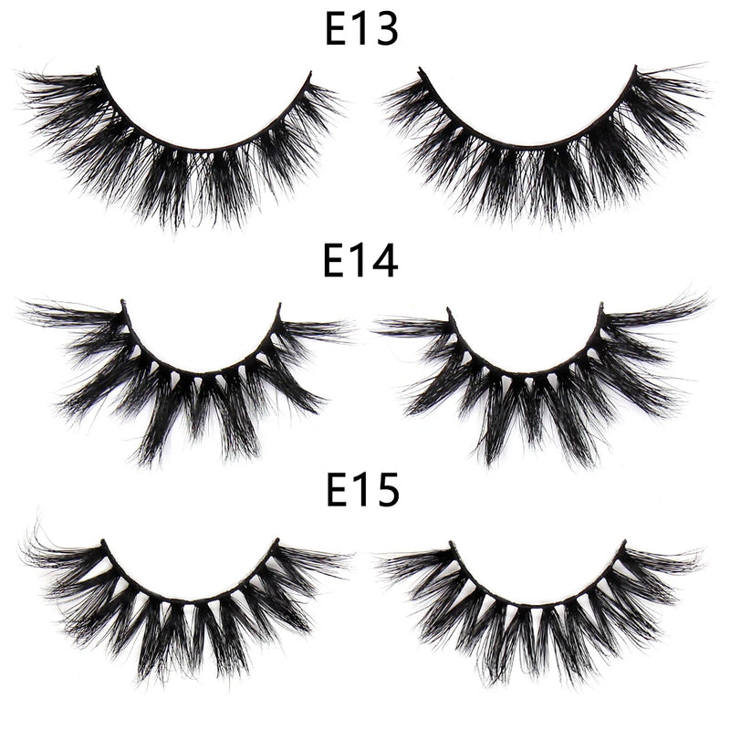 FOXESJI Lashes 3D Mink Eyelashes Natural Long Fluffy Dramatic Strip Eye Lashes Eyelash Extension Soft False Eyelashes Makeup