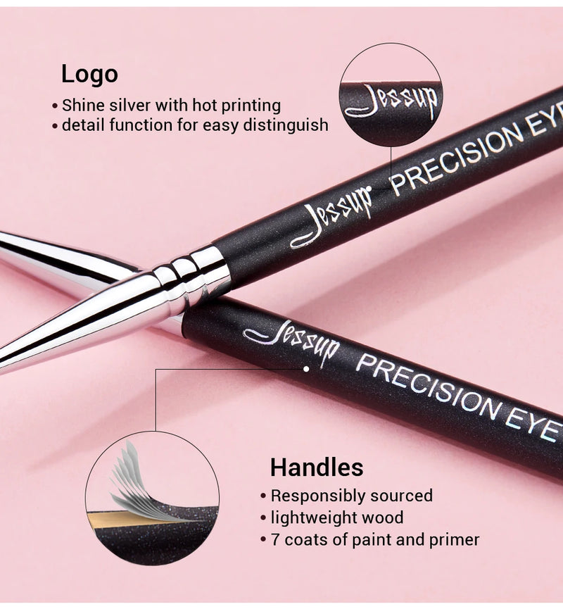 Jessup Precision Eyeliner Brush with Fine Synthetic Tip
