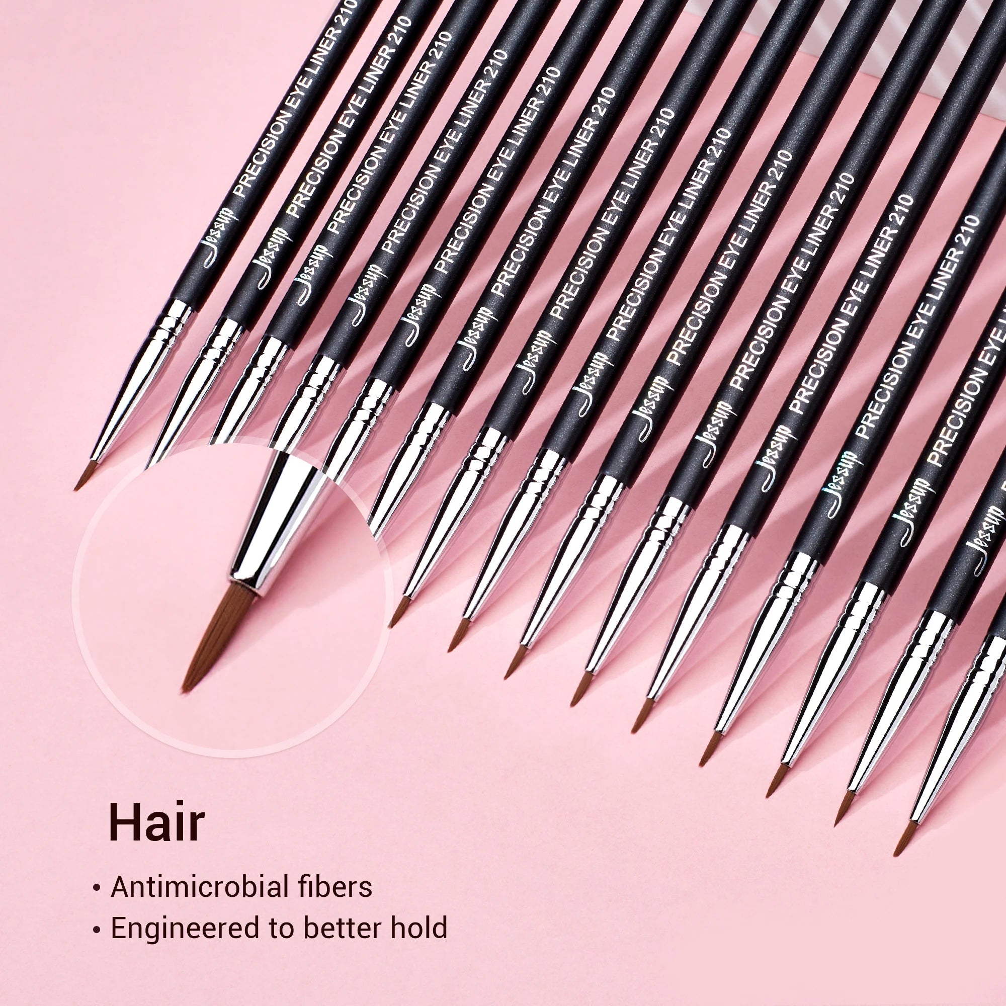 Jessup Precision Eyeliner Brush with Fine Synthetic Tip