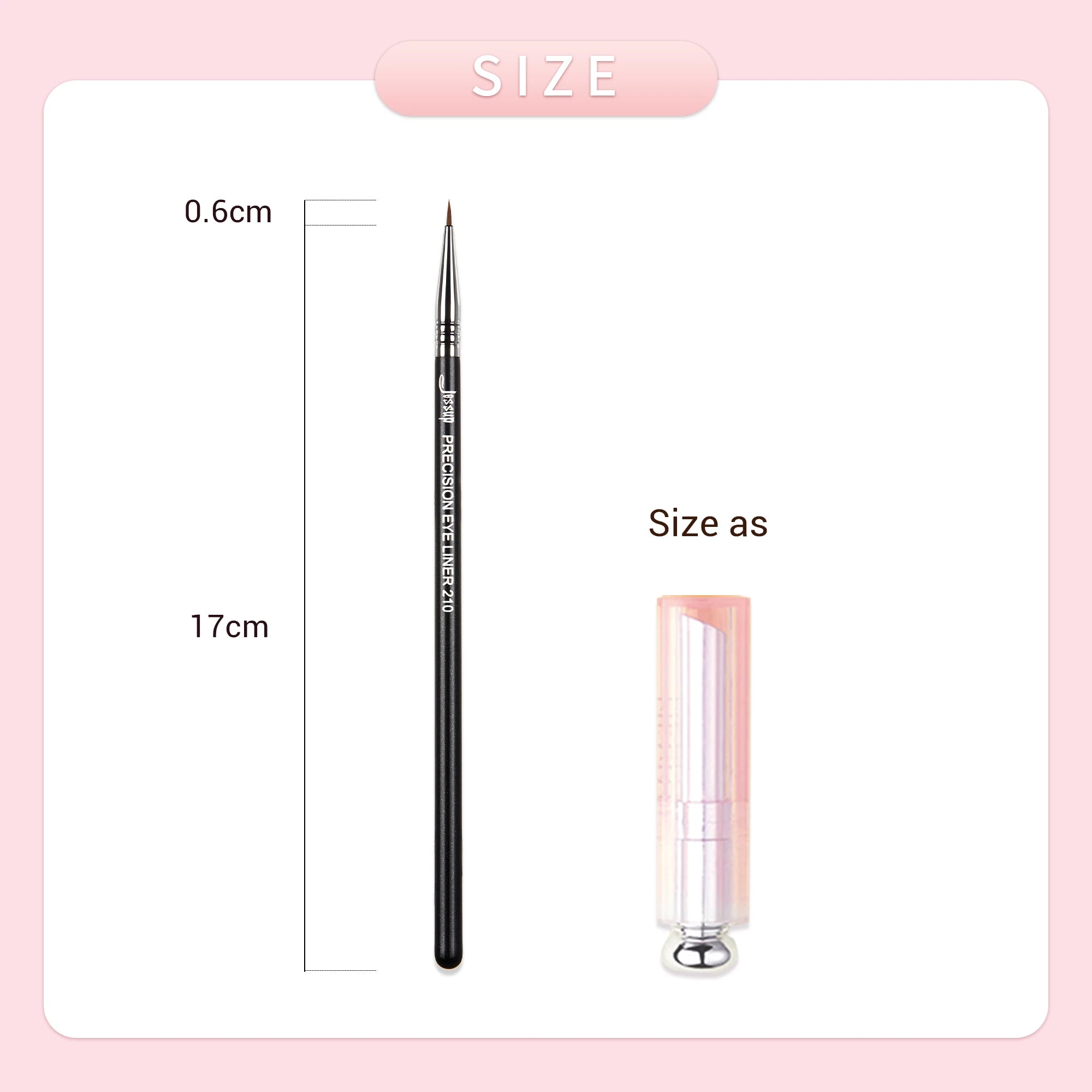 Jessup Precision Eyeliner Brush with Fine Synthetic Tip