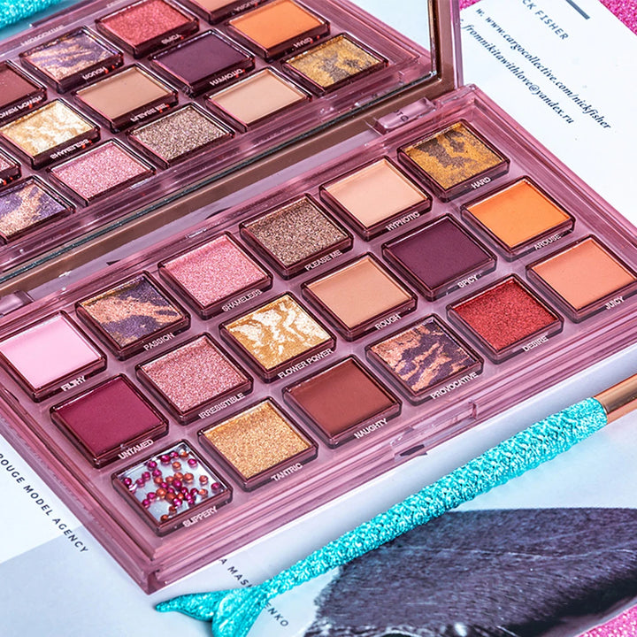 ZYXUAQIR 18 Color Eyeshadow Palette Matte Shimmer