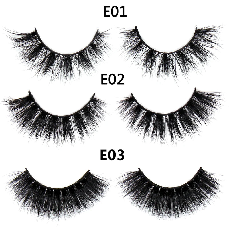 FOXESJI Lashes 3D Mink Eyelashes Natural Long Fluffy Dramatic Strip Eye Lashes Eyelash Extension Soft False Eyelashes Makeup