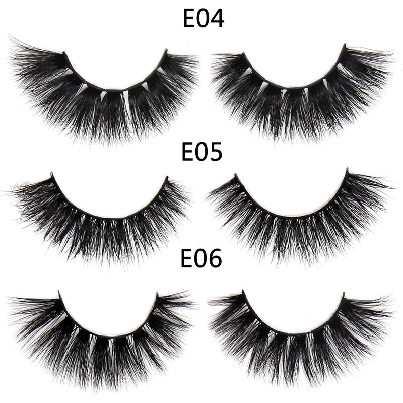 FOXESJI Lashes 3D Mink Eyelashes Natural Long Fluffy Dramatic Strip Eye Lashes Eyelash Extension Soft False Eyelashes Makeup