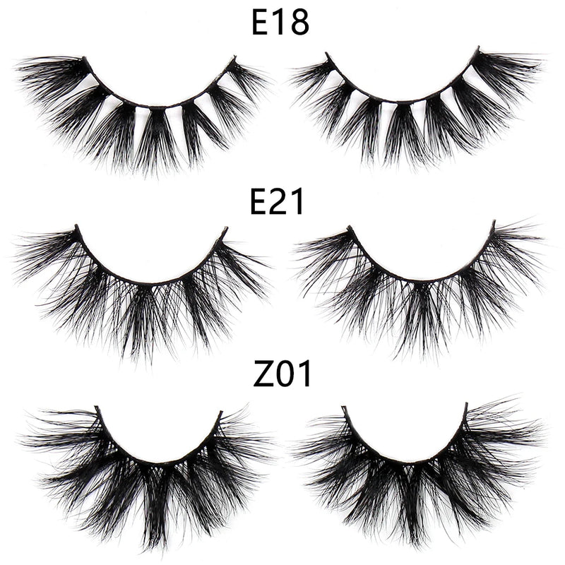 FOXESJI Lashes 3D Mink Eyelashes Natural Long Fluffy Dramatic Strip Eye Lashes Eyelash Extension Soft False Eyelashes Makeup