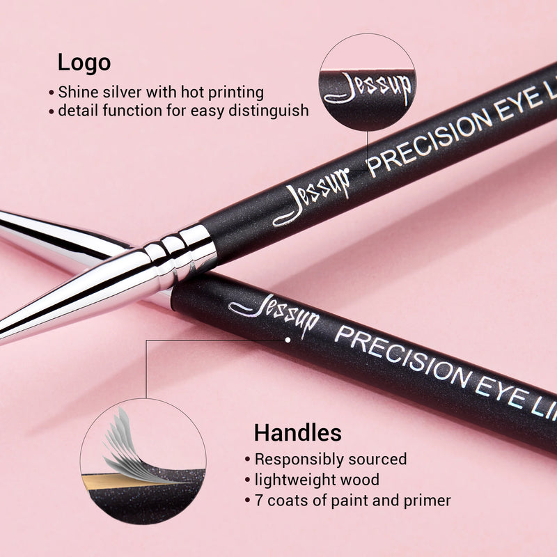 Jessup Precision Eyeliner Brush with Fine Synthetic Tip
