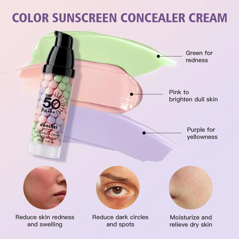 Danchel Three Color Concealer Cream SPF50 Primer
