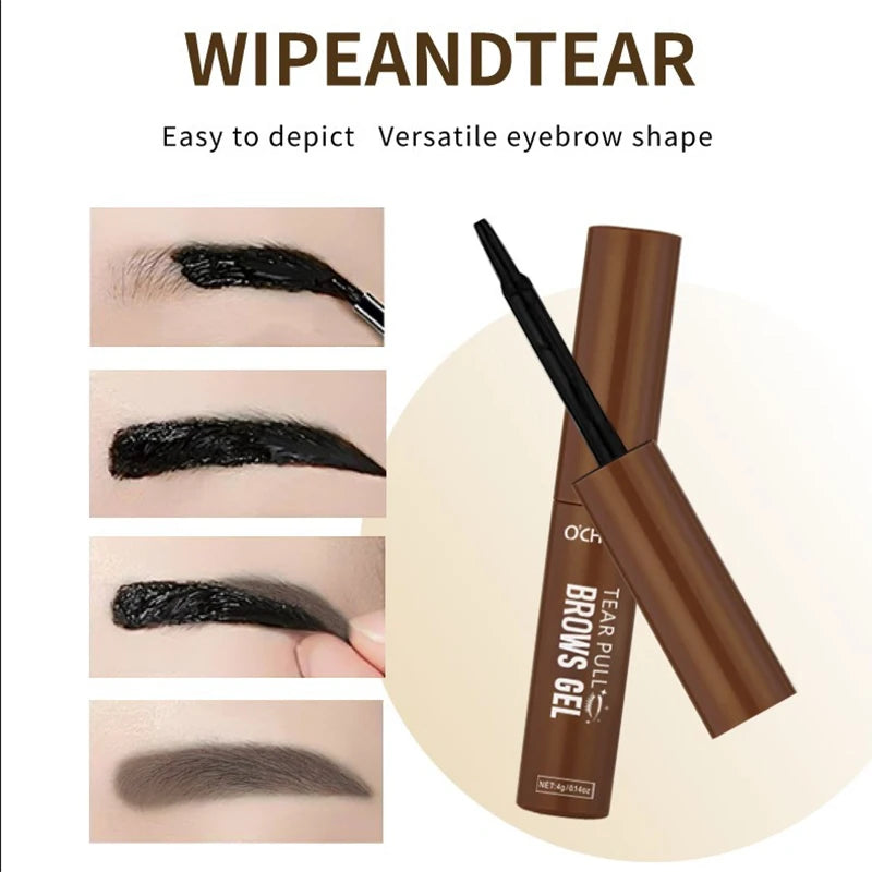 1/3pc Tattoo Peel Off Eyebrow Gel Tint, Semi Permanent Brow Tint, Waterproof, Transfer-proof,For Fuller & Defined Brows, Makeup