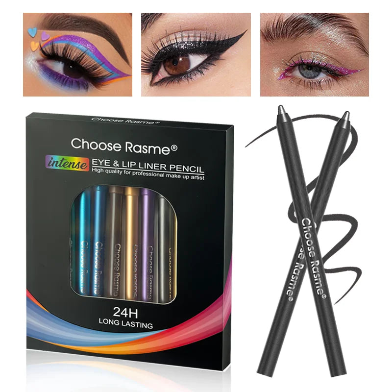 CHOOSE RASME 12 Color Glitter Eyeliner Stick Set