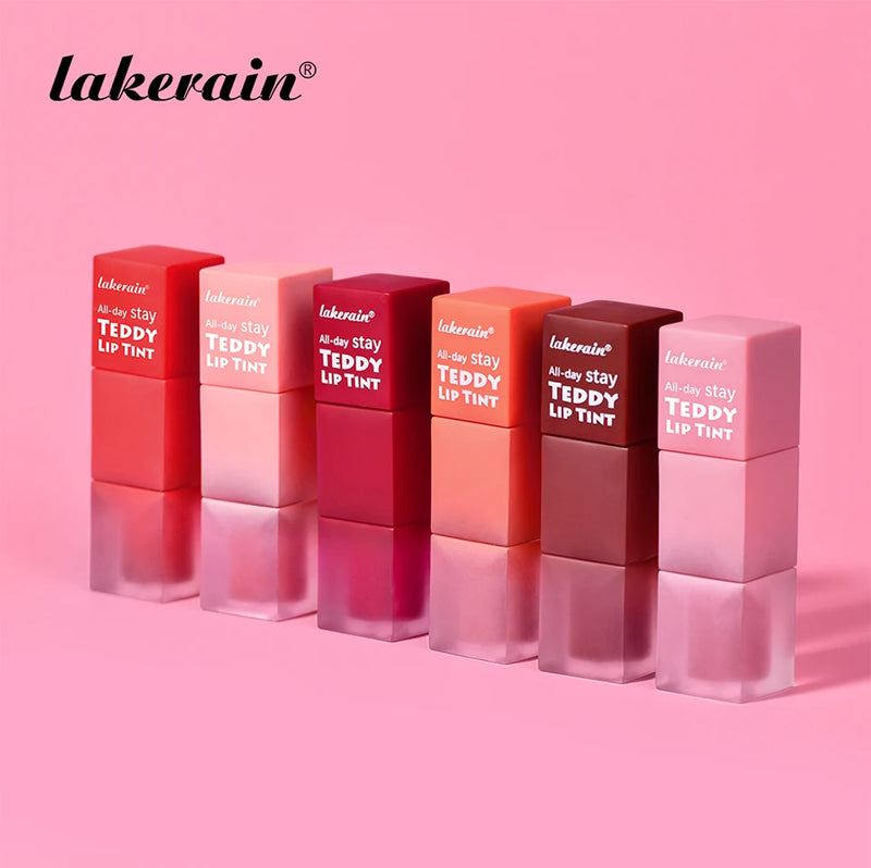 Lakerain Waterproof Teddy Lip Gloss Velvet Matte Lip Mud Long-lasting Coloring Lipstick Light Non-transfer Lip Glaze Face Makeup