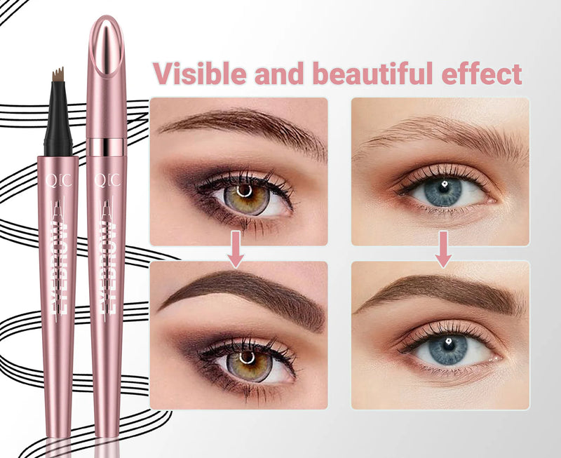 QIC Four Claw Liquid Eyebrow Pen Waterproof Brow Enhancer