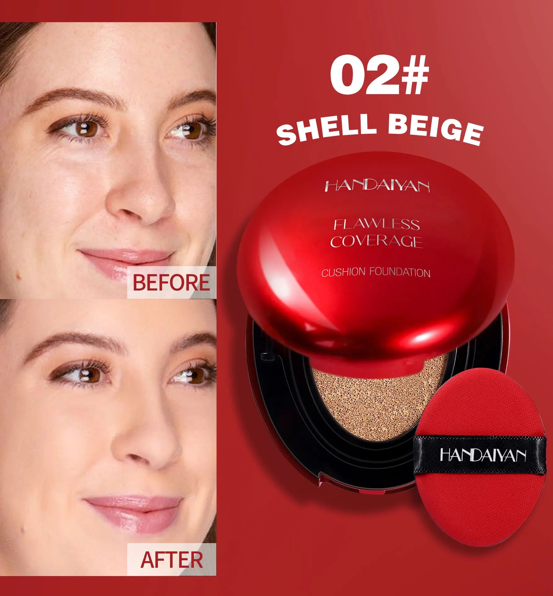 HANDAIYAN Korean Air Cushion Foundation – High Coverage