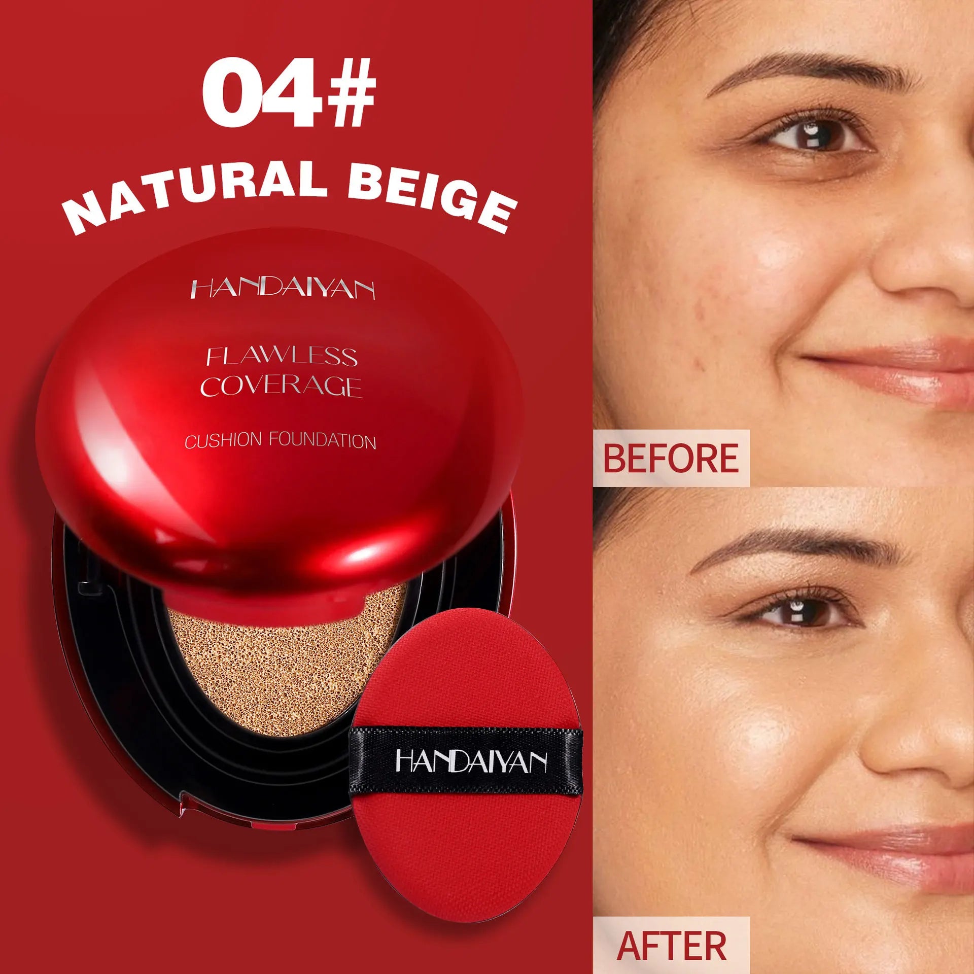 HANDAIYAN Korean Air Cushion Foundation – High Coverage