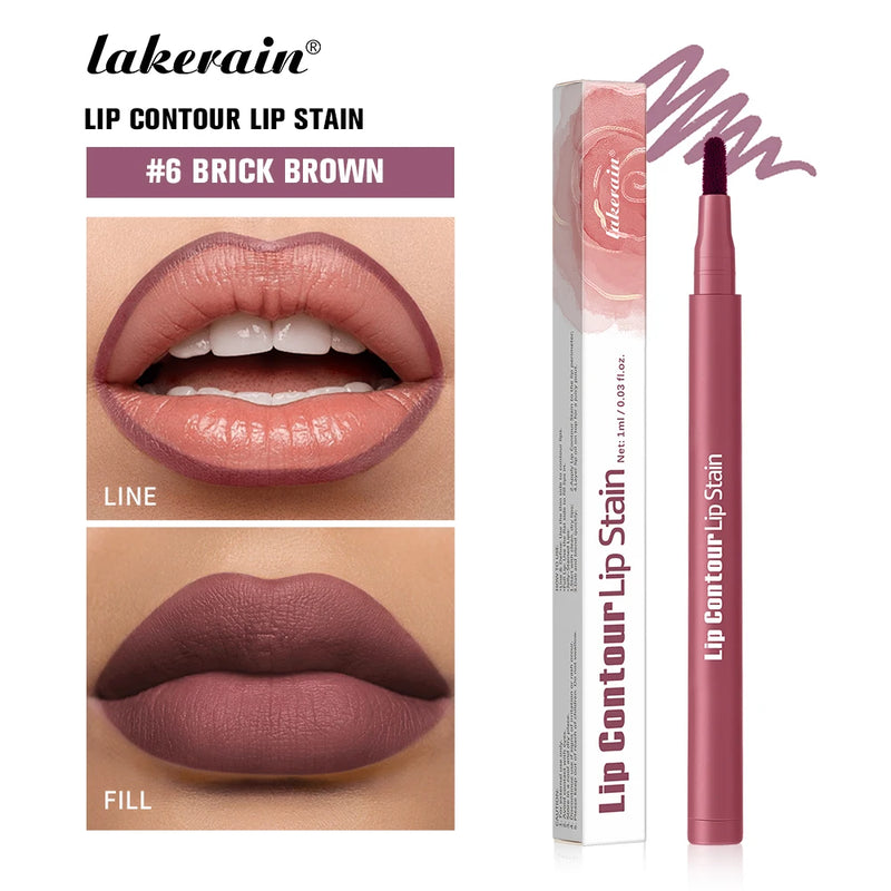 Lakerain Lip Contour Lip Stain Pen Dual-Sided Lip Liner