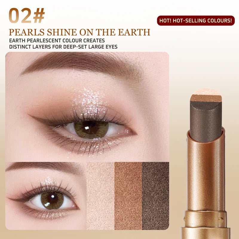 O'CHEAL Three Color Gradient Eye Shadow Stick