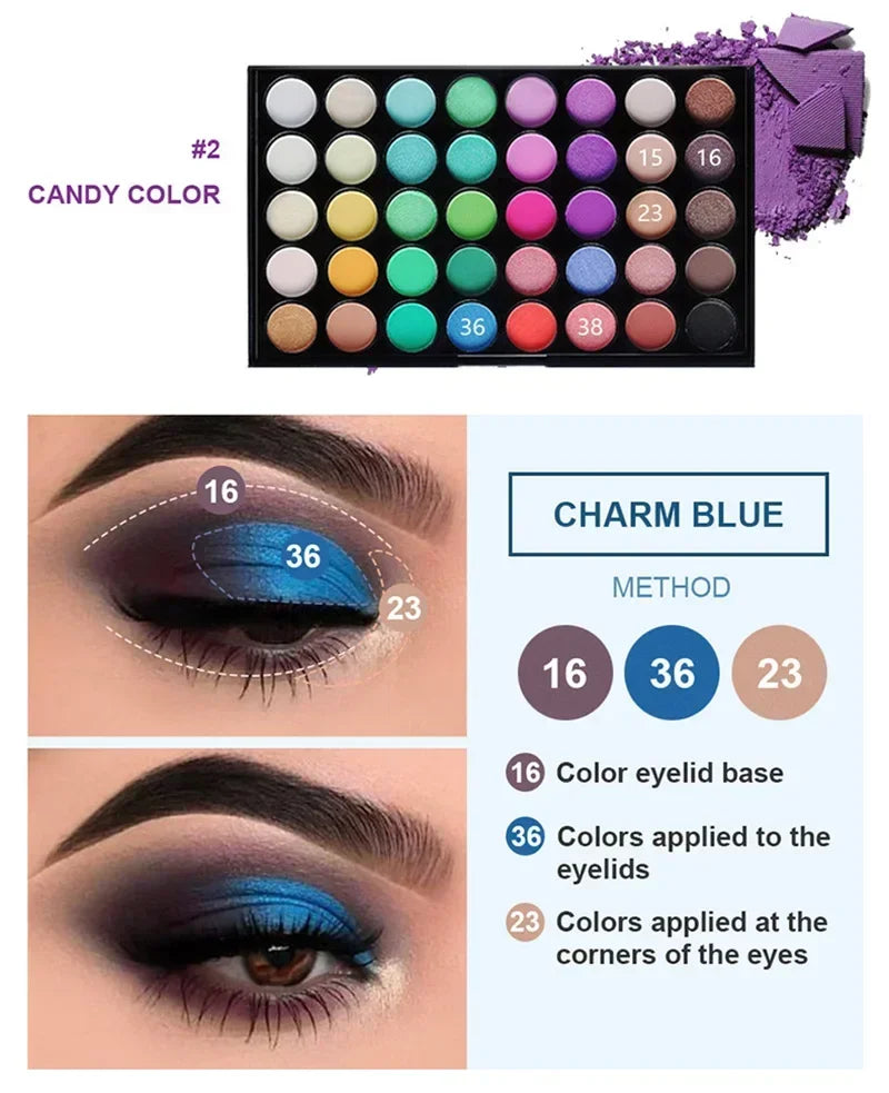 40 Color Matte Glitter Eyeshadow Palette
