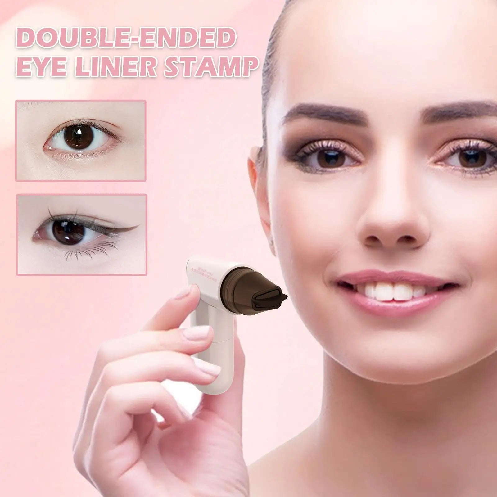 Double-Tip Winged Eyeliner Stamp Waterproof Eye Liner Tool