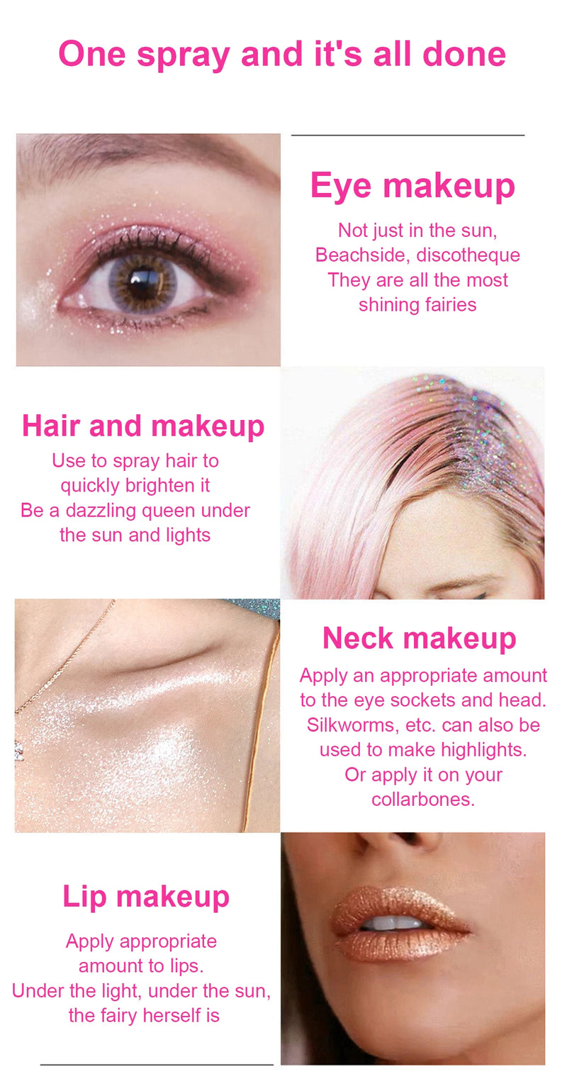 VERONNI Diamond Highlighter Powder Spray for Face & Body