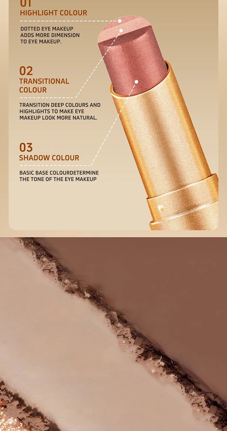 O'CHEAL Three Color Gradient Eye Shadow Stick
