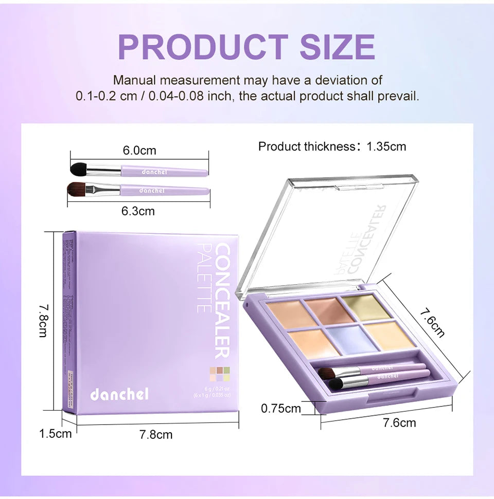 Danchel 6-Color Cream Concealer & Corrector Palette