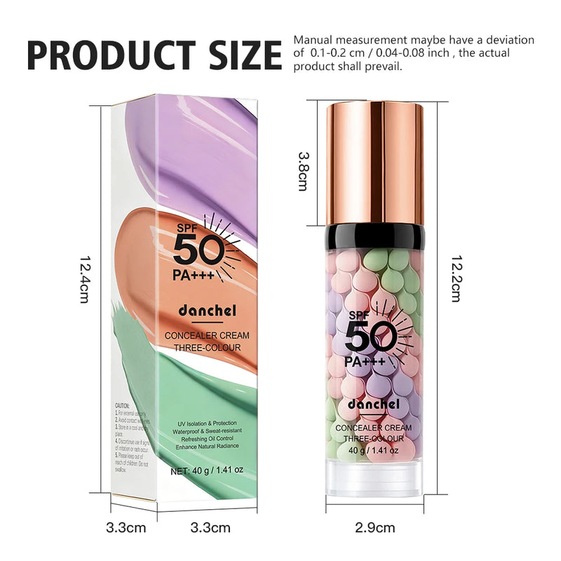 Danchel Three Color Concealer Cream SPF50 Primer
