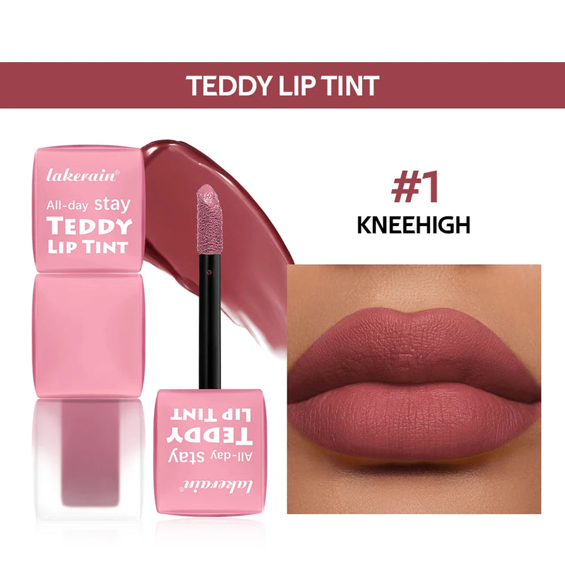 Lakerain Waterproof Teddy Lip Gloss Velvet Matte Lip Mud Long-lasting Coloring Lipstick Light Non-transfer Lip Glaze Face Makeup