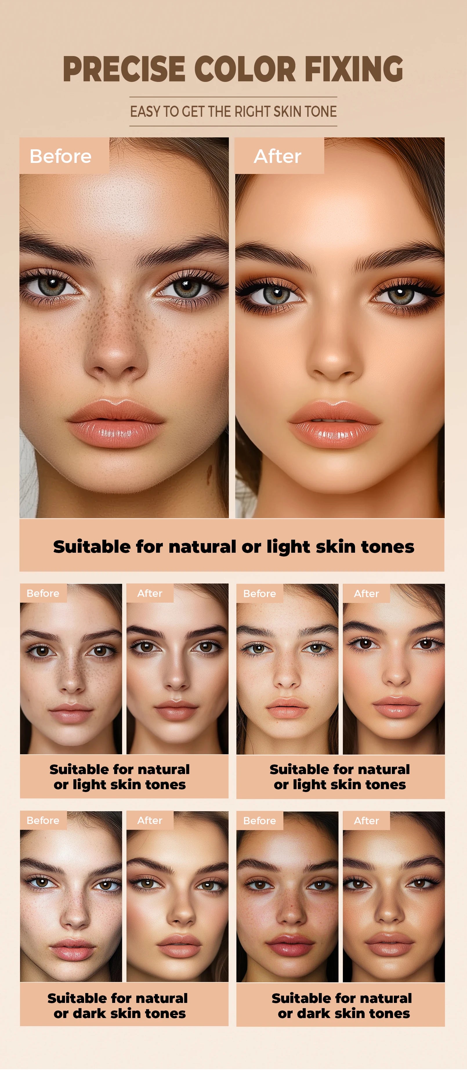 QIC Waterproof Full Coverage Concealer for Tattoos & Scars