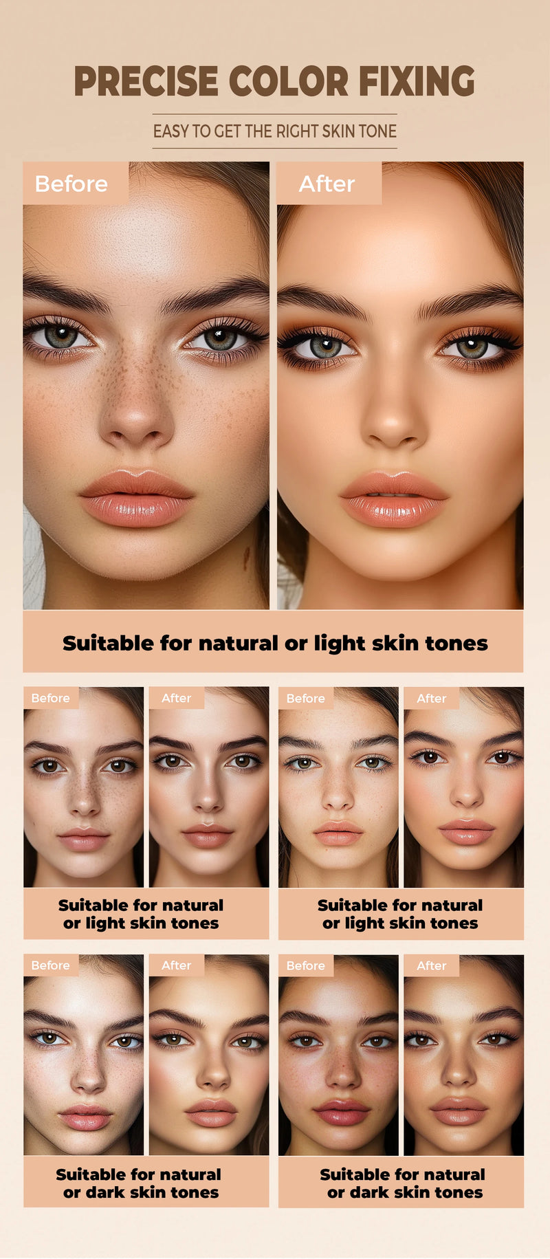 QIC Waterproof Full Coverage Concealer for Tattoos & Scars