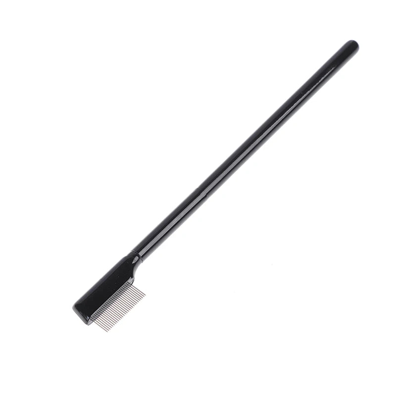 Stainless Steel Eyebrow Comb Metal  Purpose Makeup Brush Eyelash Comb with Cover  Makeup Brushes Tool