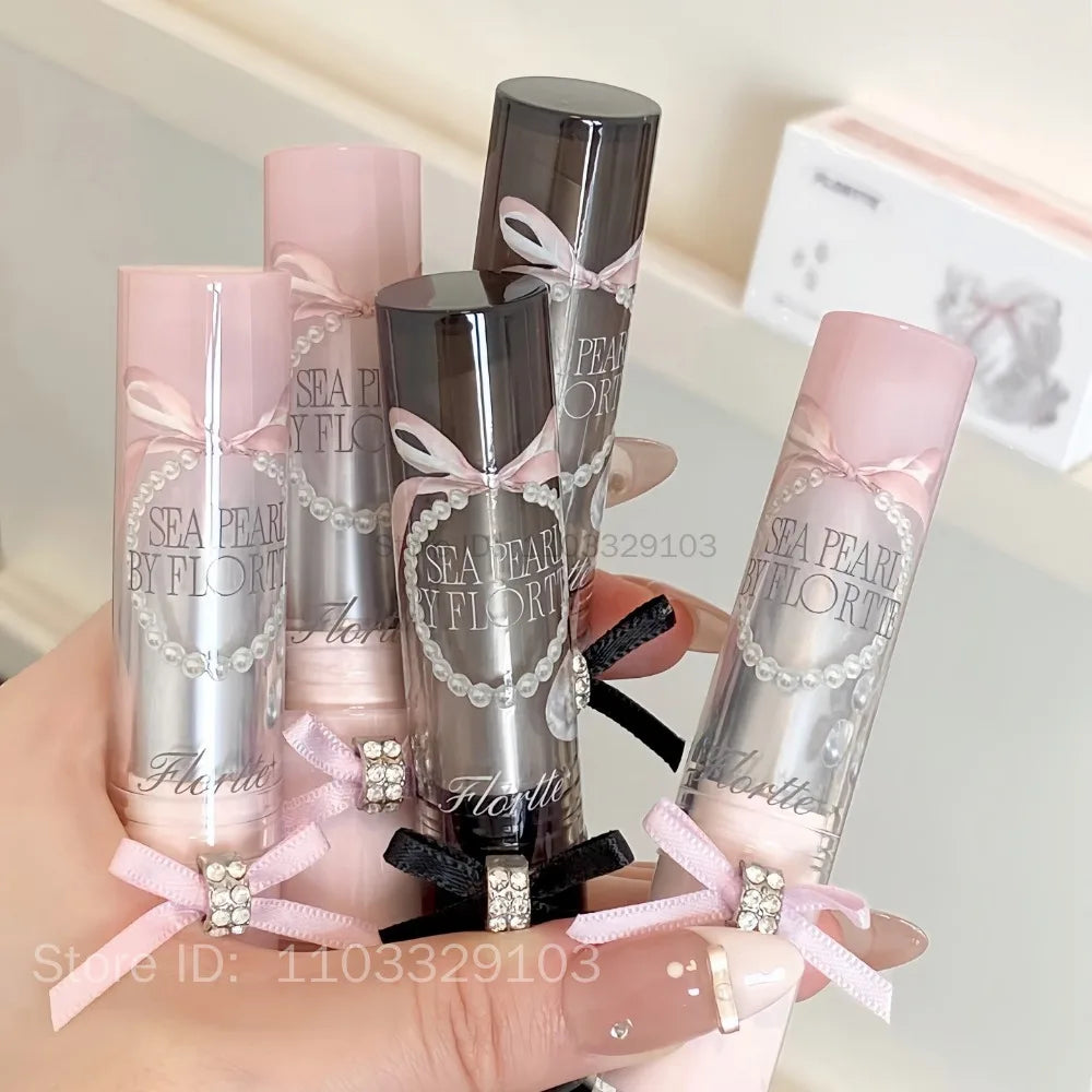 FLORTTE Glass Sea Series Solid Lip Gloss Water Light Mirror Lip Glaze Moisturizing Long-lasting Lip Tint Lip Plumper Makeup