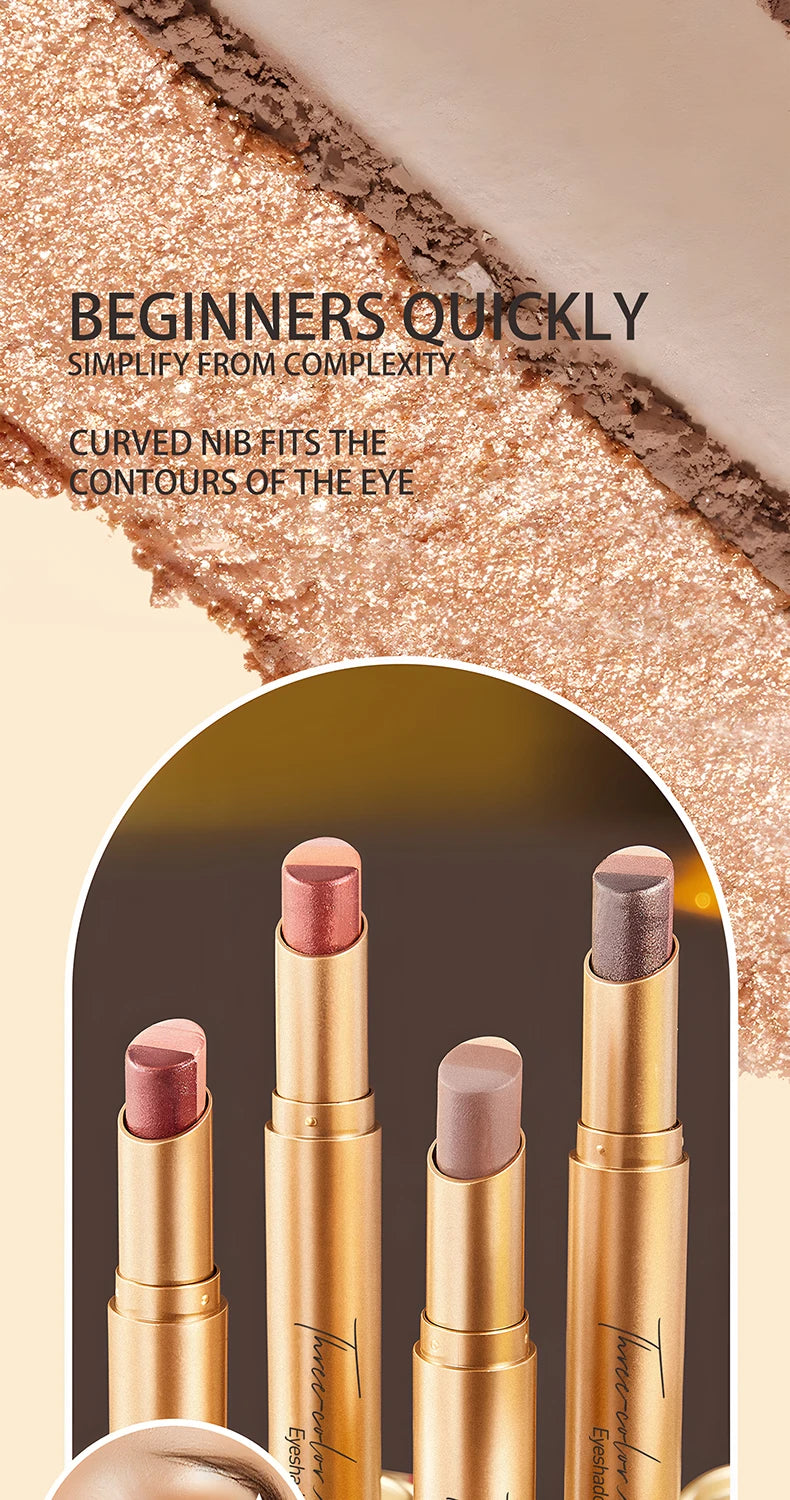 O'CHEAL Three Color Gradient Eye Shadow Stick