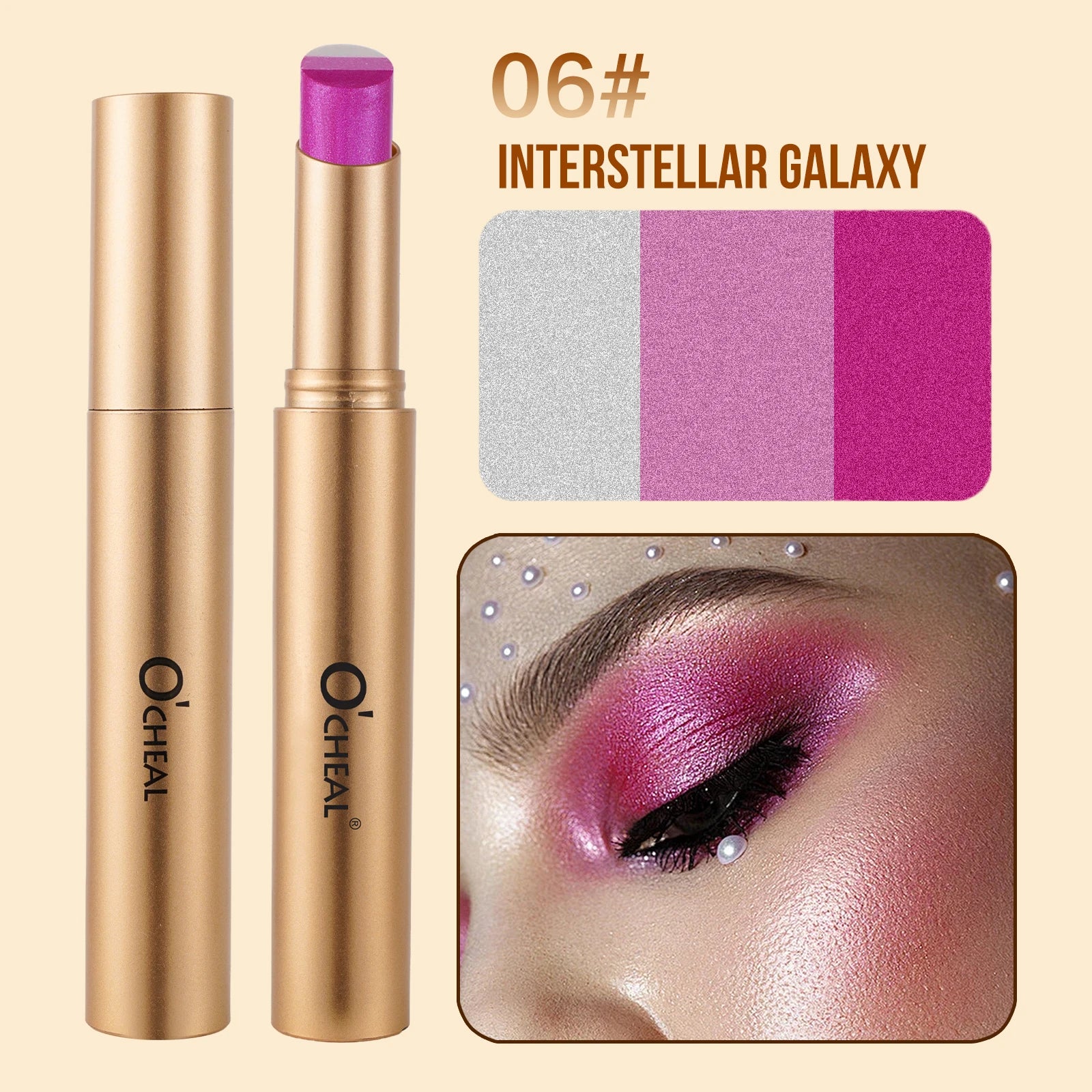 O'CHEAL Three Color Gradient Eye Shadow Stick