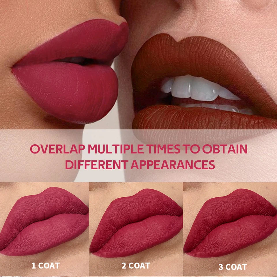Lakerain Waterproof Teddy Lip Gloss Velvet Matte Lip Mud Long-lasting Coloring Lipstick Light Non-transfer Lip Glaze Face Makeup