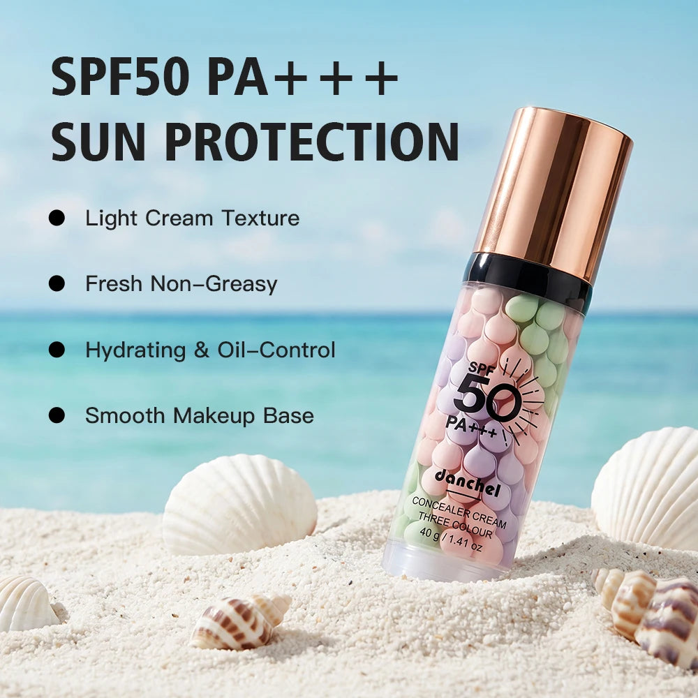 Danchel Three Color Concealer Cream SPF50 Primer