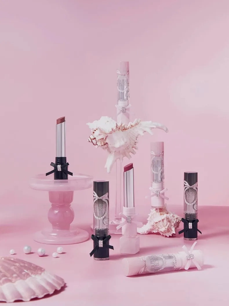 FLORTTE Glass Sea Series Solid Lip Gloss Water Light Mirror Lip Glaze Moisturizing Long-lasting Lip Tint Lip Plumper Makeup