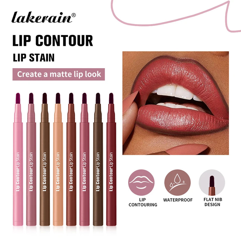 Lakerain Lip Contour Lip Stain Pen Dual-Sided Lip Liner