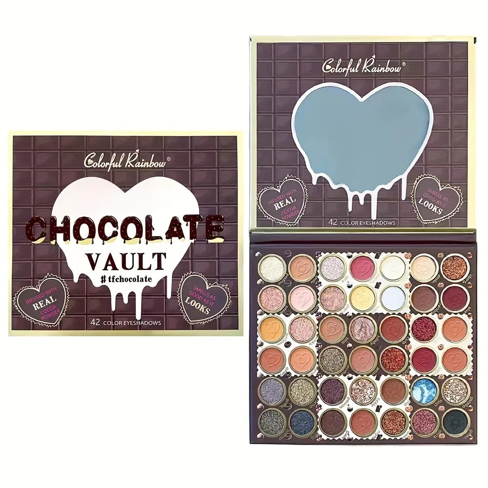 Colorful Rainbow Chocolate Vault 42 Color Eyeshadow Palette
