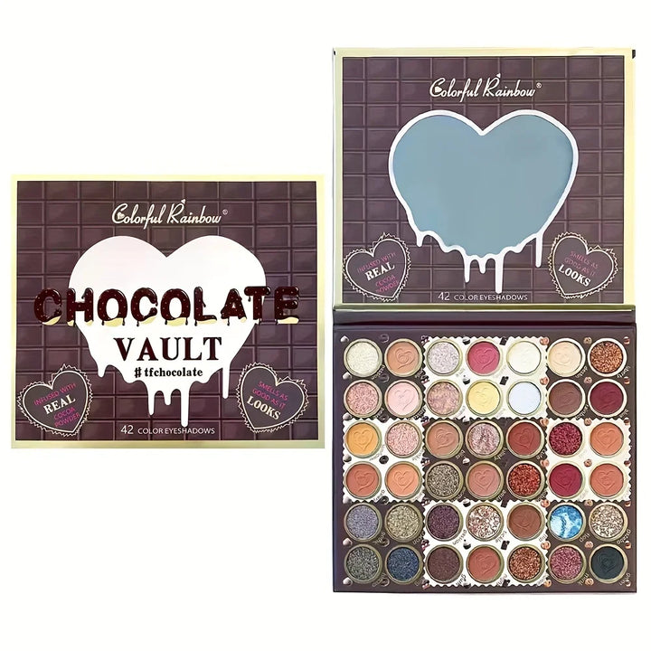 Colorful Rainbow Chocolate Vault 42 Color Eyeshadow Palette